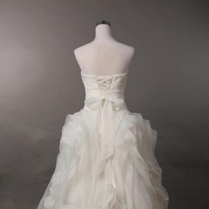 A-line Strapless Ivory Wedding/ Bridal Dress -..