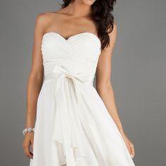 Strapless Sweetheart Neckline With A Line Skirt..