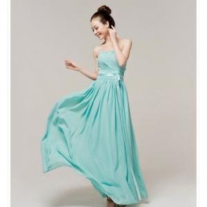 Handmade Floor Length Bridesmaid Dress -..