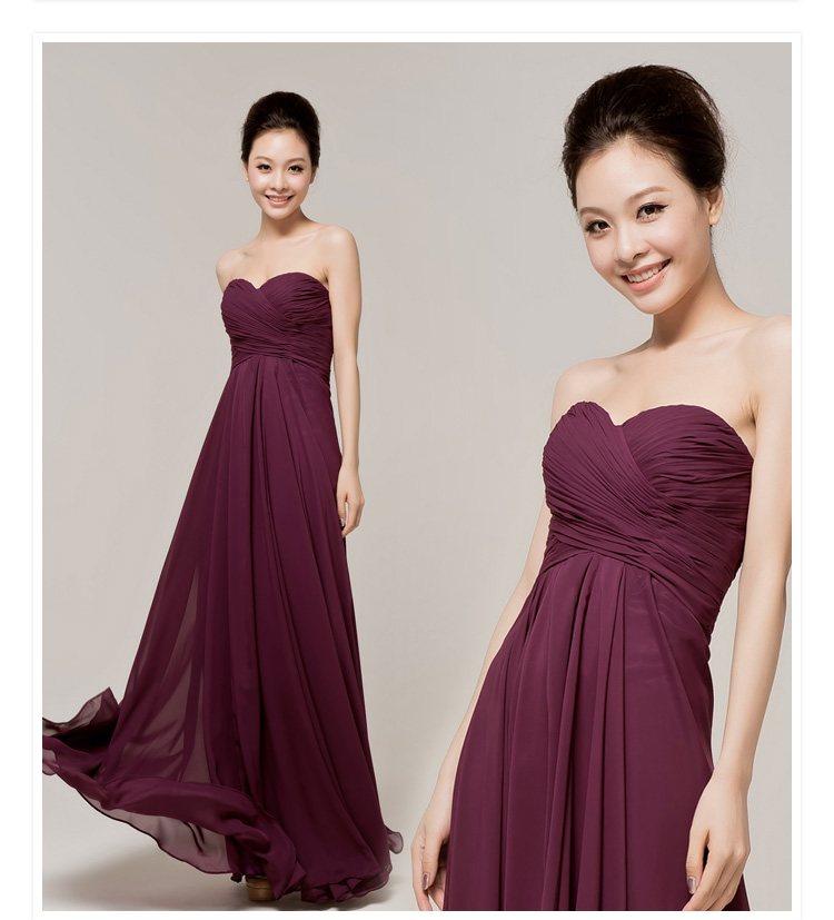 Custom Made Bridesmaid Dress/ Maxi - Sweet Heart Neckline - Chiffon Gown - Various Colors